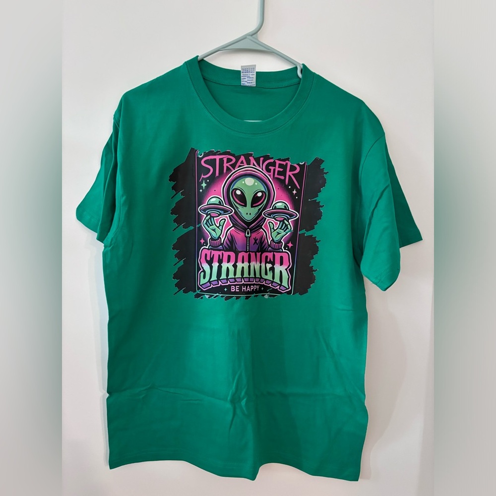 Handmade Green Alien Graphic Tee
